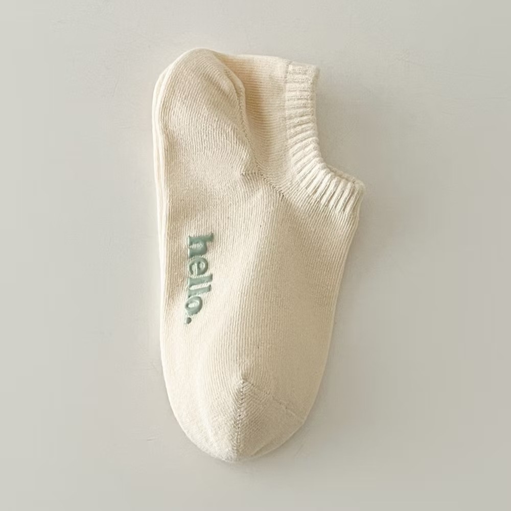 AHUA 日系襪子 純色腳底hello短襪 S0487 腳底止滑 純色襪子 女生短襪 女襪 襪子推薦 阿華有事嗎-規格圖11