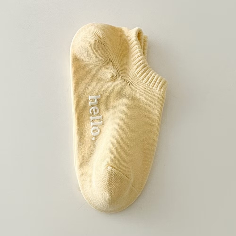 AHUA 日系襪子 純色腳底hello短襪 S0487 腳底止滑 純色襪子 女生短襪 女襪 襪子推薦 阿華有事嗎-規格圖11