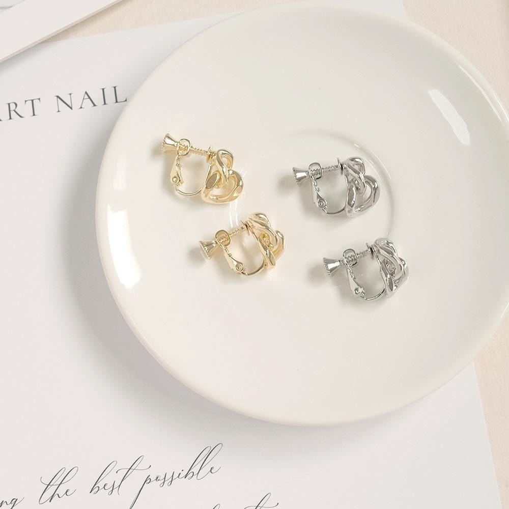 AHUA阿華有事嗎 鎖扣交織耳夾 A0876 正韓 Ins風 時尚 氣質 百搭 耳夾 無耳洞 基本款-細節圖7