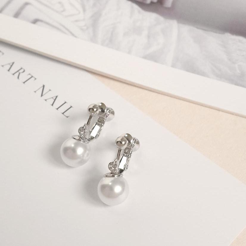 AHUA阿華有事嗎 大珍珠垂式耳夾 A0875 正韓 Ins風 時尚 氣質 百搭 耳夾 無耳洞 基本款-細節圖3