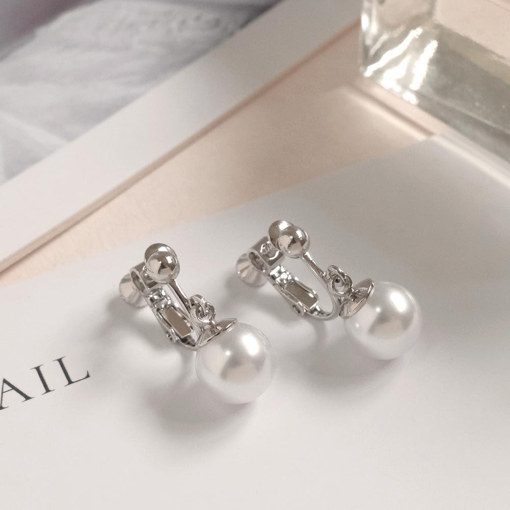 AHUA阿華有事嗎 大珍珠垂式耳夾 A0875 正韓 Ins風 時尚 氣質 百搭 耳夾 無耳洞 基本款-細節圖5
