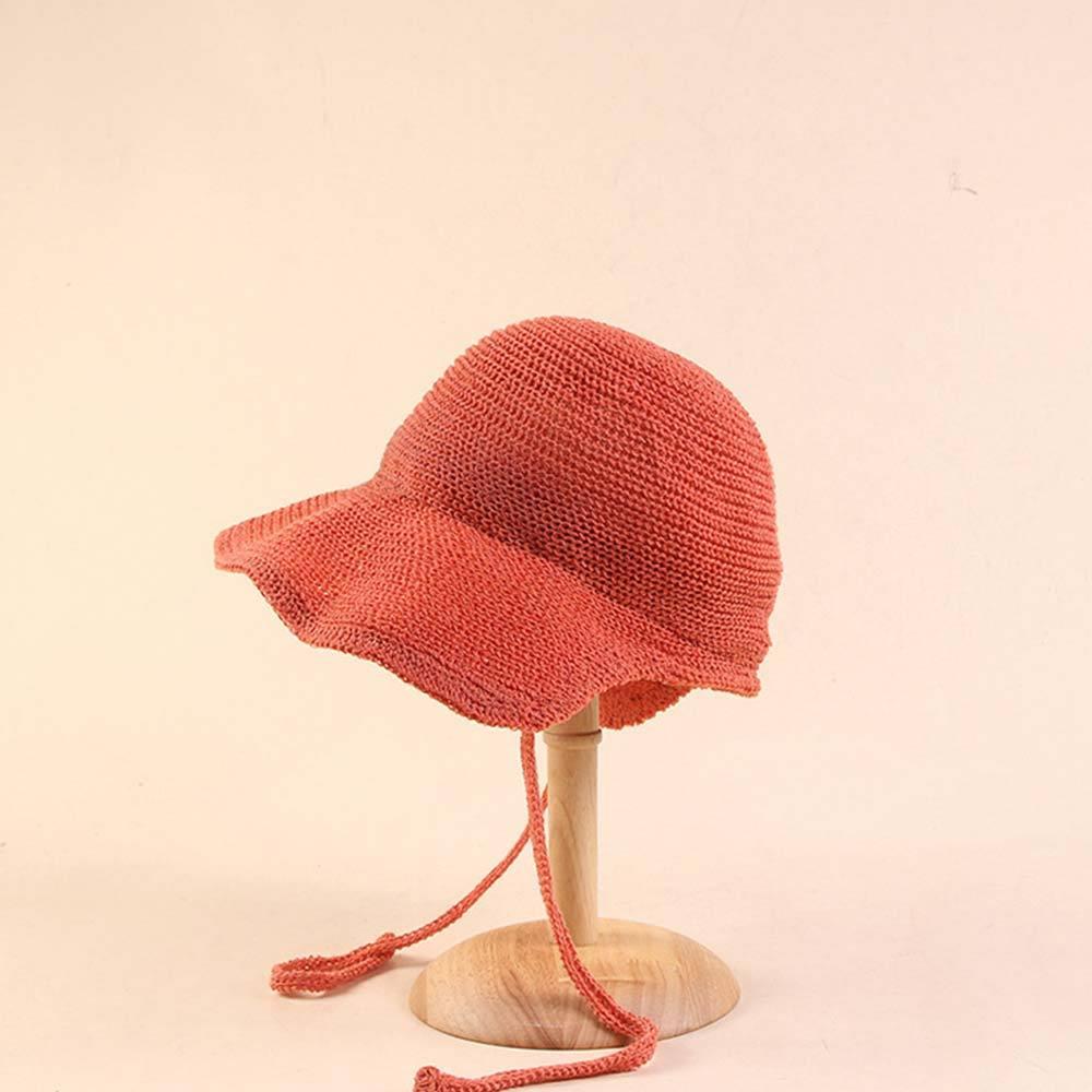 AHUA阿華有事嗎 純色編織系繩草帽 H0068 簡約 百搭基本款帽子 草帽 遮陽帽-細節圖8