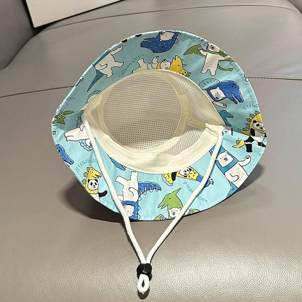 AHUA阿華有事嗎 兒童網眼刺繡hello拼接卡通感漁夫帽 H0066 簡約 百搭基本款帽子 漁夫帽 遮陽帽 童帽-細節圖8