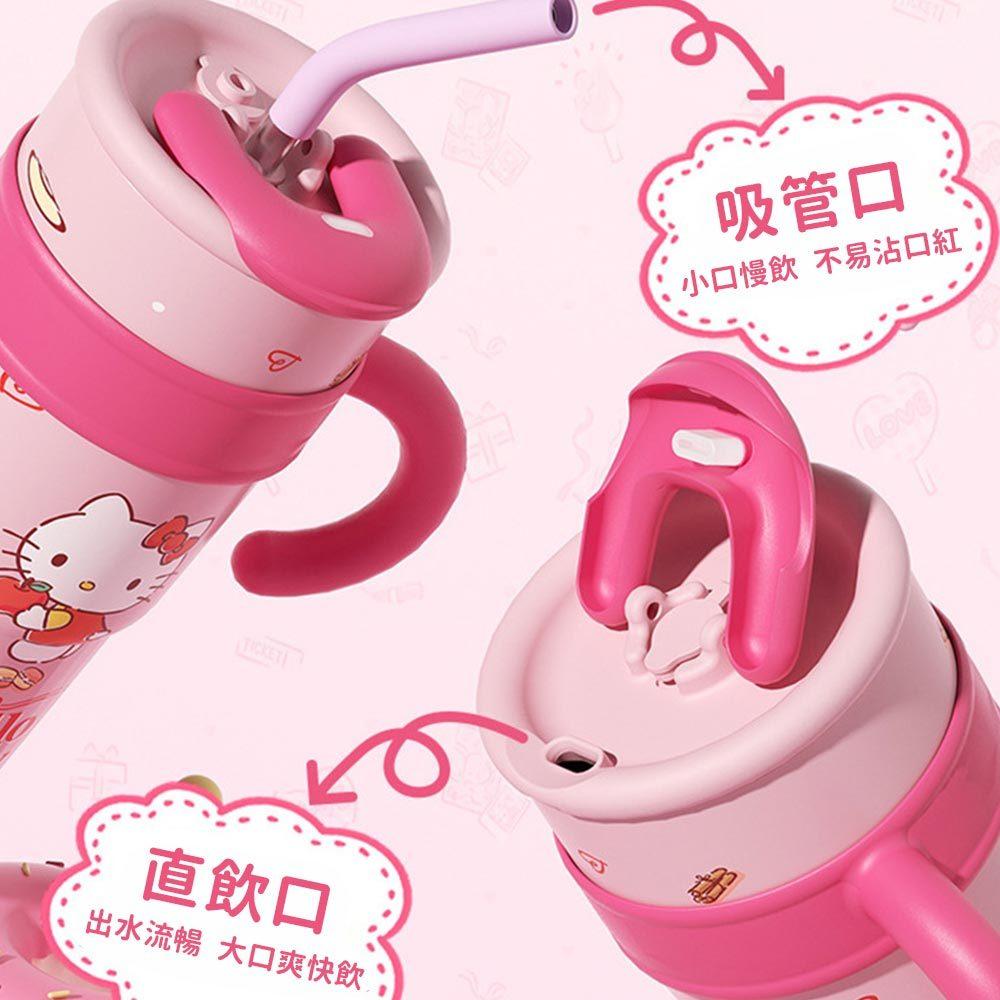 AHUA阿華有事嗎 三麗鷗人物吸管保溫不鏽鋼手柄杯 F0057 生活百貨 吸管水杯 保溫杯-細節圖3