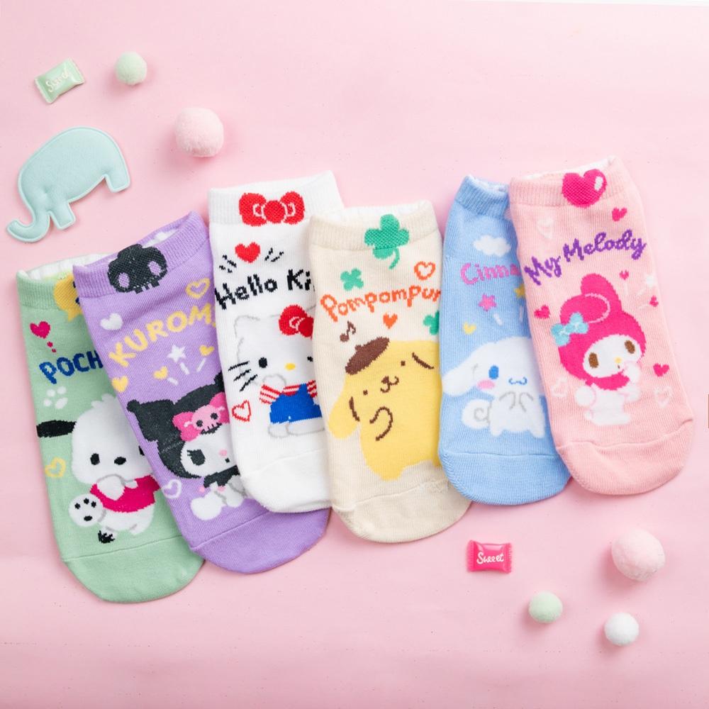 AHUA阿華有事嗎 韓國卡通童襪 童三麗鷗立體耳朵全身人物短襪 KCD0035 正韓純棉襪 女童男童 兒童上學必備襪子-細節圖4