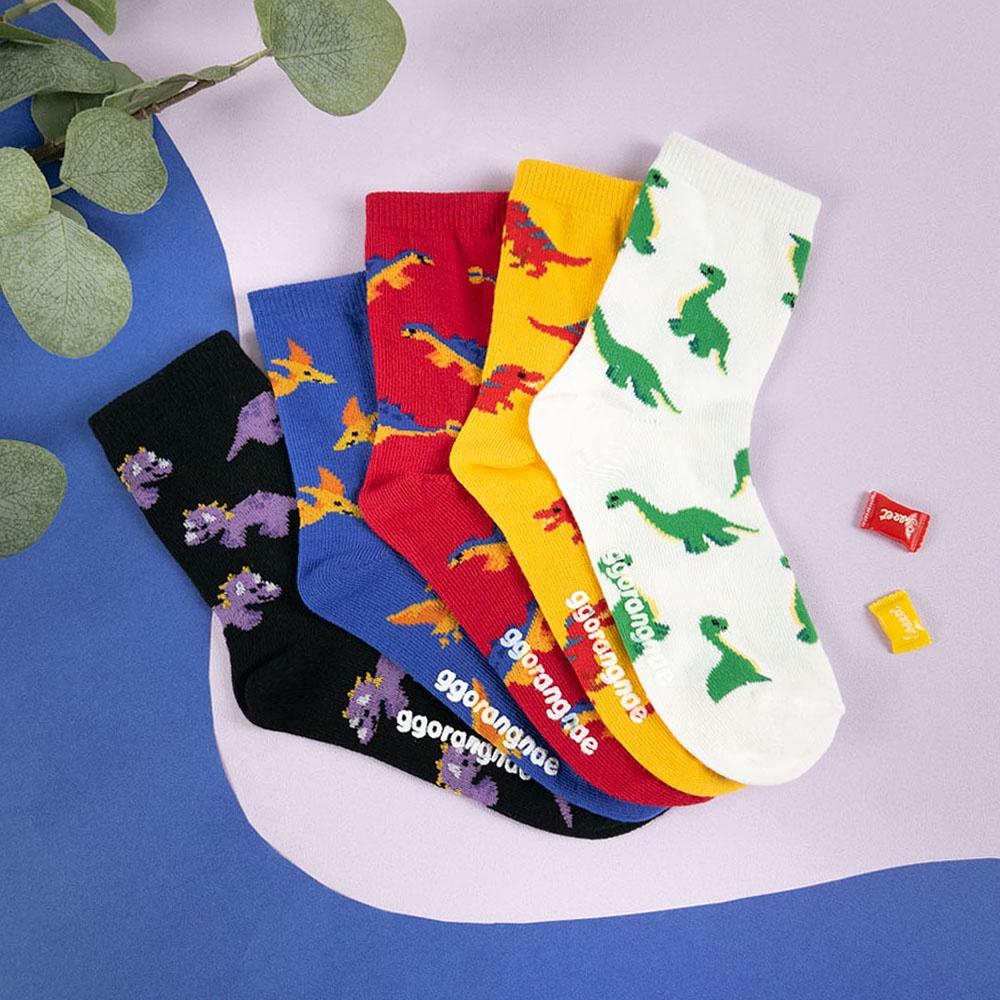 AUHA 韓國童襪 童滿版恐龍兒童中筒襪 襪子推薦 童襪推薦 卡通襪子 孩童上學必備 KCD0031 阿華有事嗎-細節圖5