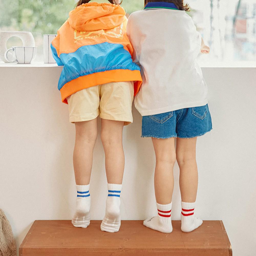 AHUA阿華有事嗎 韓國童襪  I love mommy daddy中筒AB襪 KCD0026 孩童上學必備 百搭純棉襪-細節圖6