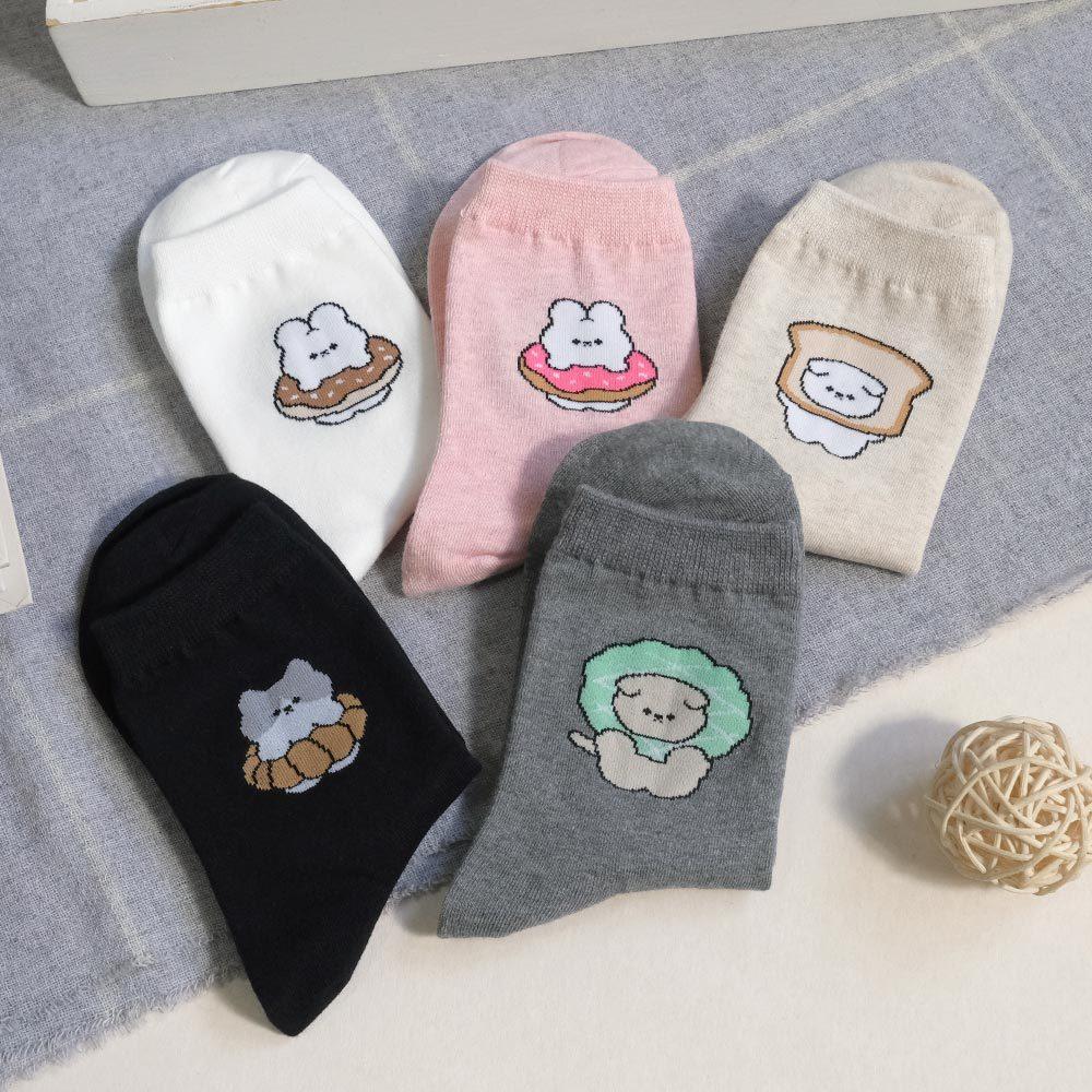 AHUA阿華有事嗎 甜點裝扮小動物中筒襪 K2268 正韓襪子 百搭純棉襪 韓妞必備 少女襪-細節圖4