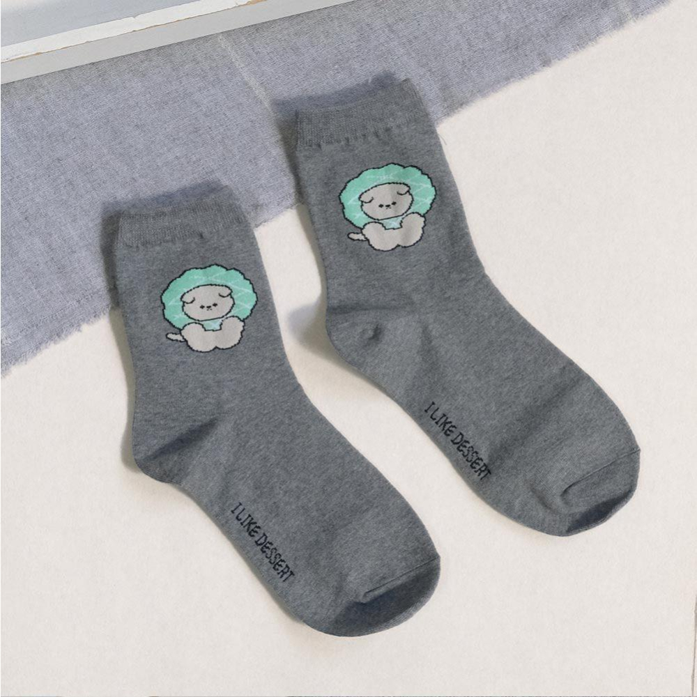 AHUA阿華有事嗎 甜點裝扮小動物中筒襪 K2268 正韓襪子 百搭純棉襪 韓妞必備 少女襪-細節圖9