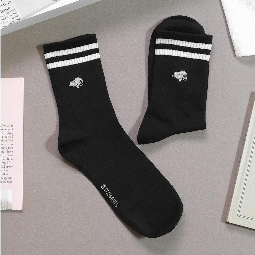 AHUA阿華有事嗎 史努比雙條紋小頭男生中筒襪 K2241 型男必備 百搭純棉襪 正韓襪子 男襪 阿華有事嗎-細節圖9