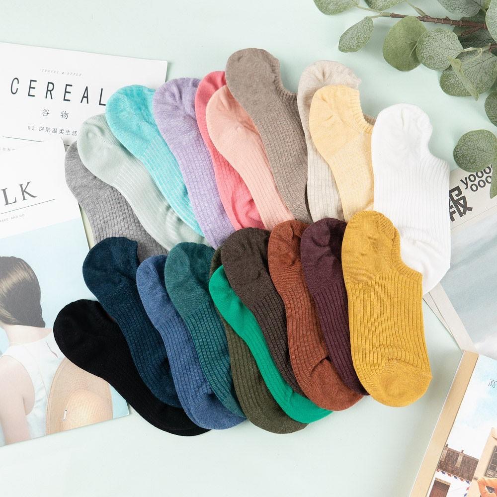 AUHA 韓國襪子 百搭純色坑條紋船型襪 K1105 踝襪 女生襪子 女襪 襪子推薦 正韓襪子 純棉襪 阿華有事嗎-細節圖3