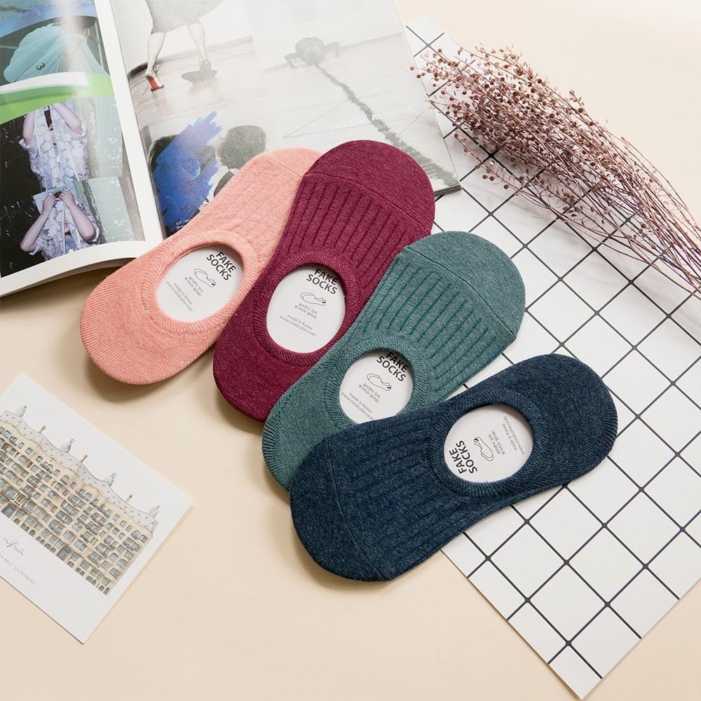 AHUA 韓國襪子 簡約純色條紋隱形襪 K0320 素色船襪 踝襪 正韓襪子 少女襪 純棉襪 襪子推薦 阿華有事嗎-細節圖5