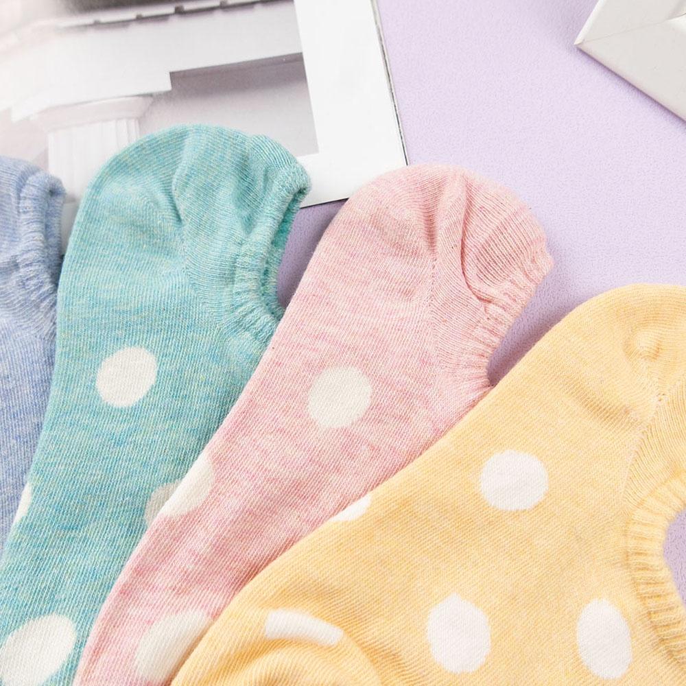 AHUA 韓國襪子 粉嫩圓點船型襪 K0895 隱形襪 船襪 女生襪子 女襪 波點襪子 純棉襪子 學生襪 阿華有事嗎-細節圖5