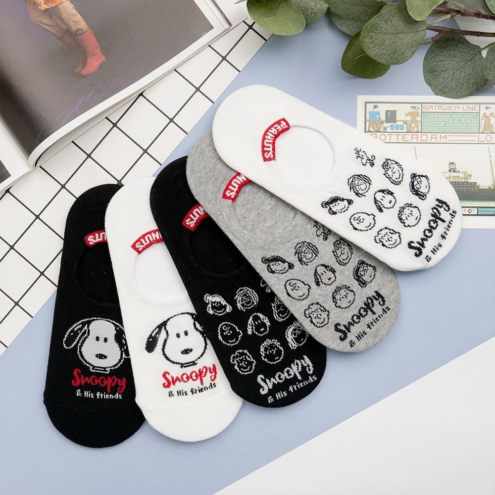 AHUA阿華有事嗎 史努比標籤後跟隱形襪 韓國襪子 K0761 正韓少女襪 韓妞必備船襪 百搭踝襪 素色襪子-細節圖8