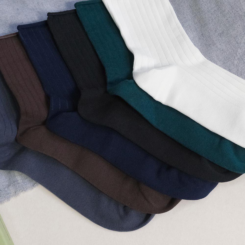 AHUA阿華有事嗎 純色無痕捲邊坑條男生中筒襪 男襪 K2269 型男必備 百搭純棉襪 正韓襪子 男襪 阿華有事嗎-細節圖9