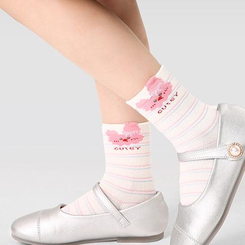 AHUA阿華有事嗎 童立體小動物條紋波點中筒襪(五雙組) SCD0016 童襪 兒童中筒襪 百搭純棉襪 可愛 阿華有事嗎-細節圖4