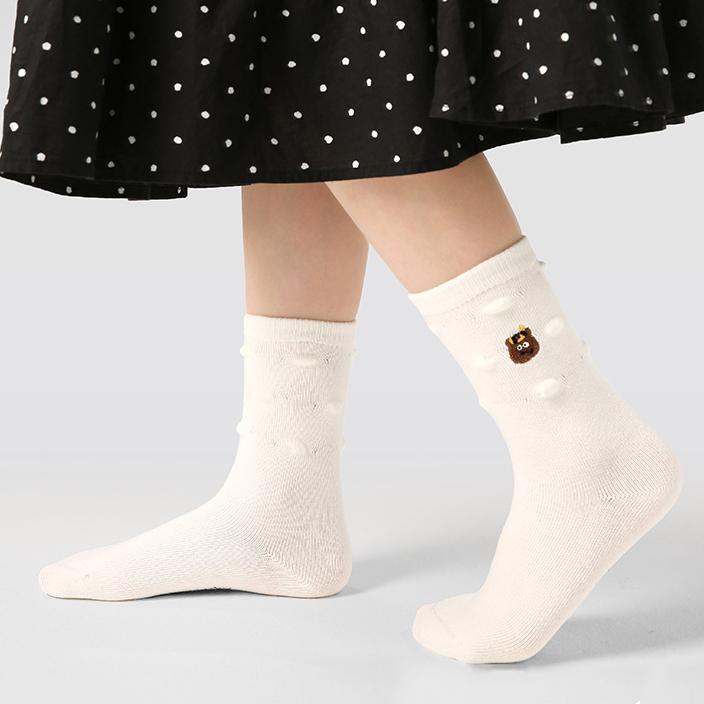 AHUA阿華有事嗎 童立體凸凸刺繡小動物中筒襪 SCD0018 童襪 兒童中筒襪 百搭純棉襪 可愛襪 阿華有事嗎-細節圖6