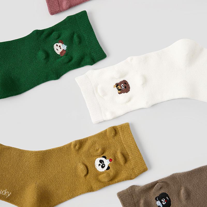 AHUA阿華有事嗎 童立體凸凸刺繡小動物中筒襪 SCD0018 童襪 兒童中筒襪 百搭純棉襪 可愛襪 阿華有事嗎-細節圖8