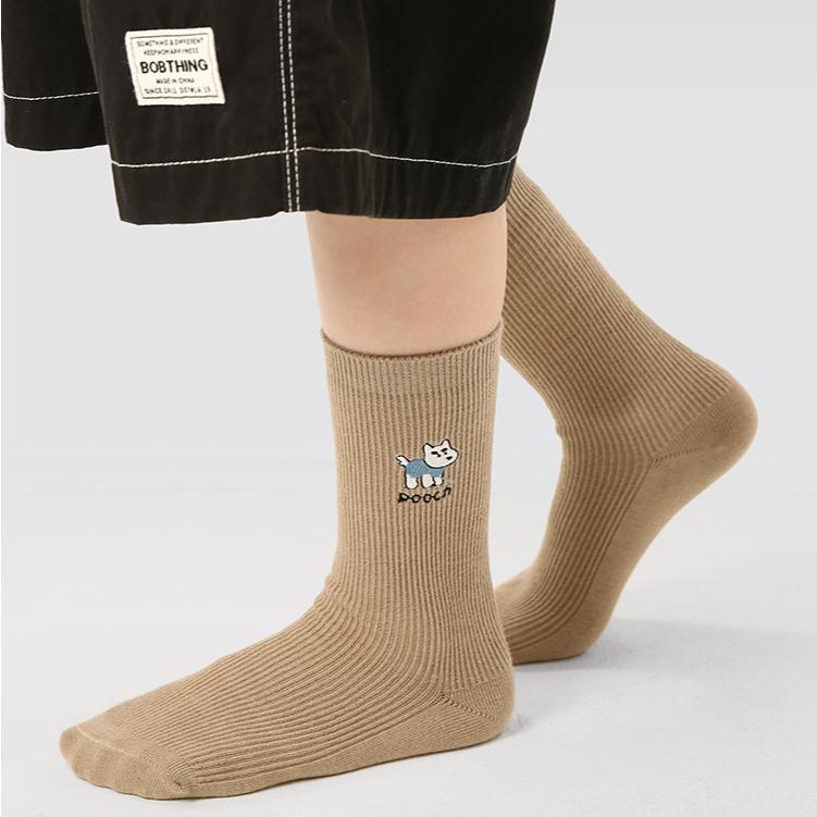 AHUA阿華有事嗎 童刺繡英文小動物中筒襪 SCD0019 童襪 兒童中筒襪 百搭純棉襪 可愛襪 阿華有事嗎-細節圖4