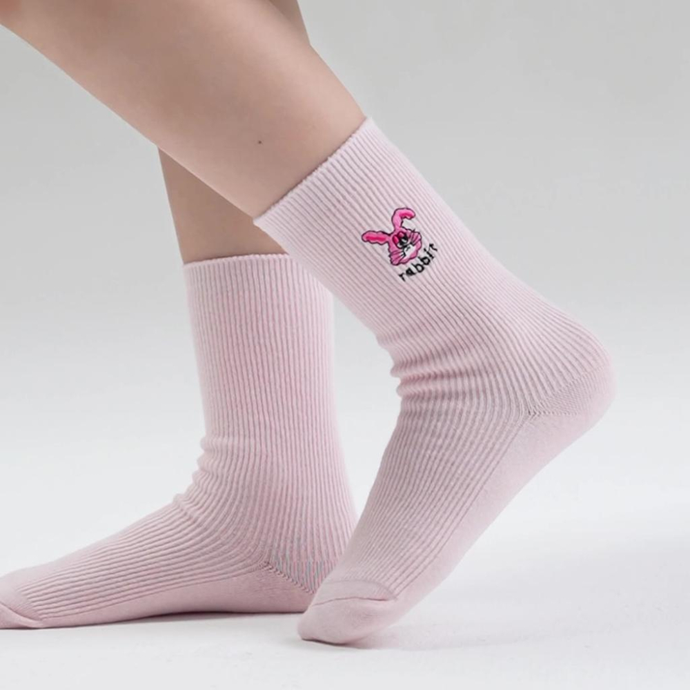 AHUA阿華有事嗎 童刺繡英文小動物中筒襪 SCD0019 童襪 兒童中筒襪 百搭純棉襪 可愛襪 阿華有事嗎-細節圖5