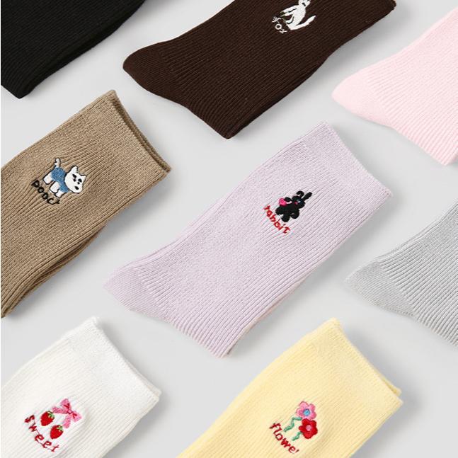 AHUA阿華有事嗎 童刺繡英文小動物中筒襪 SCD0019 童襪 兒童中筒襪 百搭純棉襪 可愛襪 阿華有事嗎-細節圖7