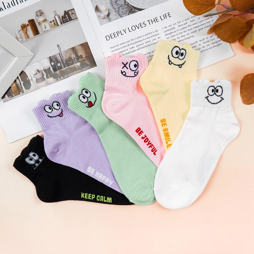 AHUA 韓國襪子 立體耳朵可愛表情中短襪 K1547  女生襪子 女襪 襪子推薦 中短襪 純棉襪 造型襪 阿華有事嗎-細節圖7