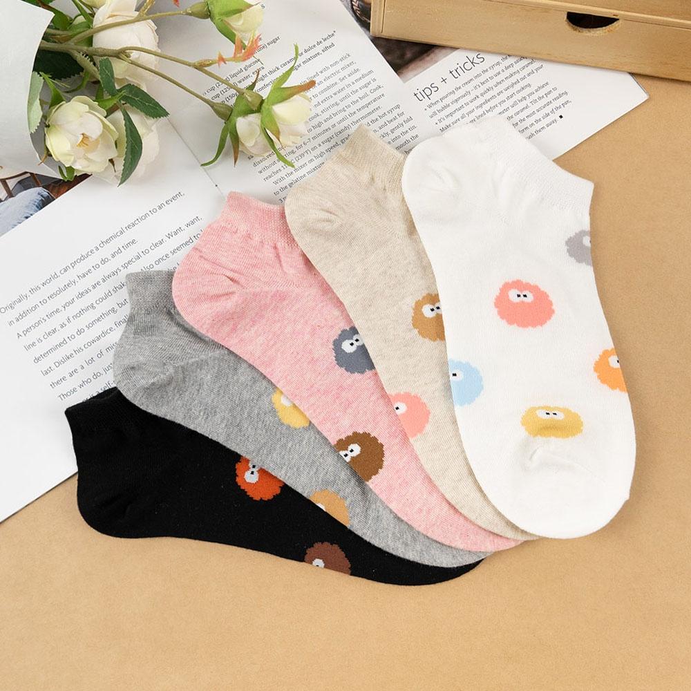 AHUA 韓國襪子 滿版彩色小精靈短襪 K1466 女生襪子 女襪 女生短襪 學生襪 純棉襪子 阿華有事嗎-細節圖4