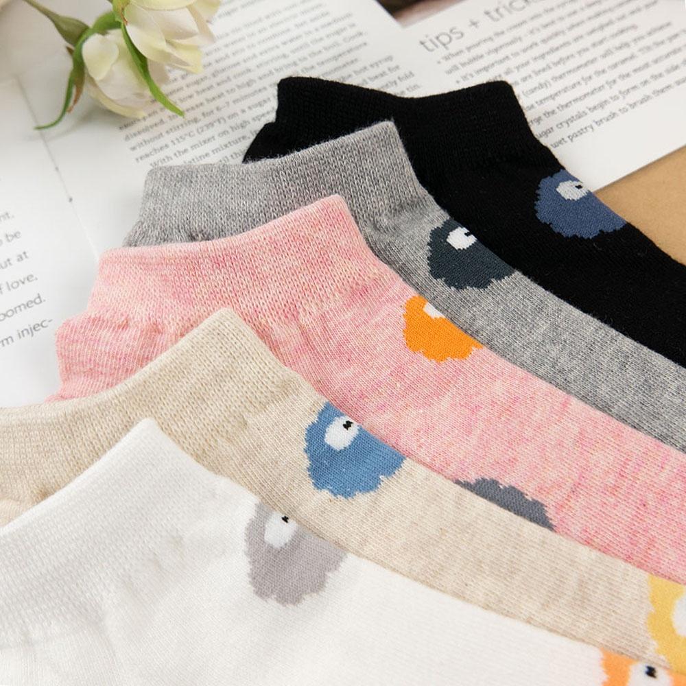 AHUA 韓國襪子 滿版彩色小精靈短襪 K1466 女生襪子 女襪 女生短襪 學生襪 純棉襪子 阿華有事嗎-細節圖6