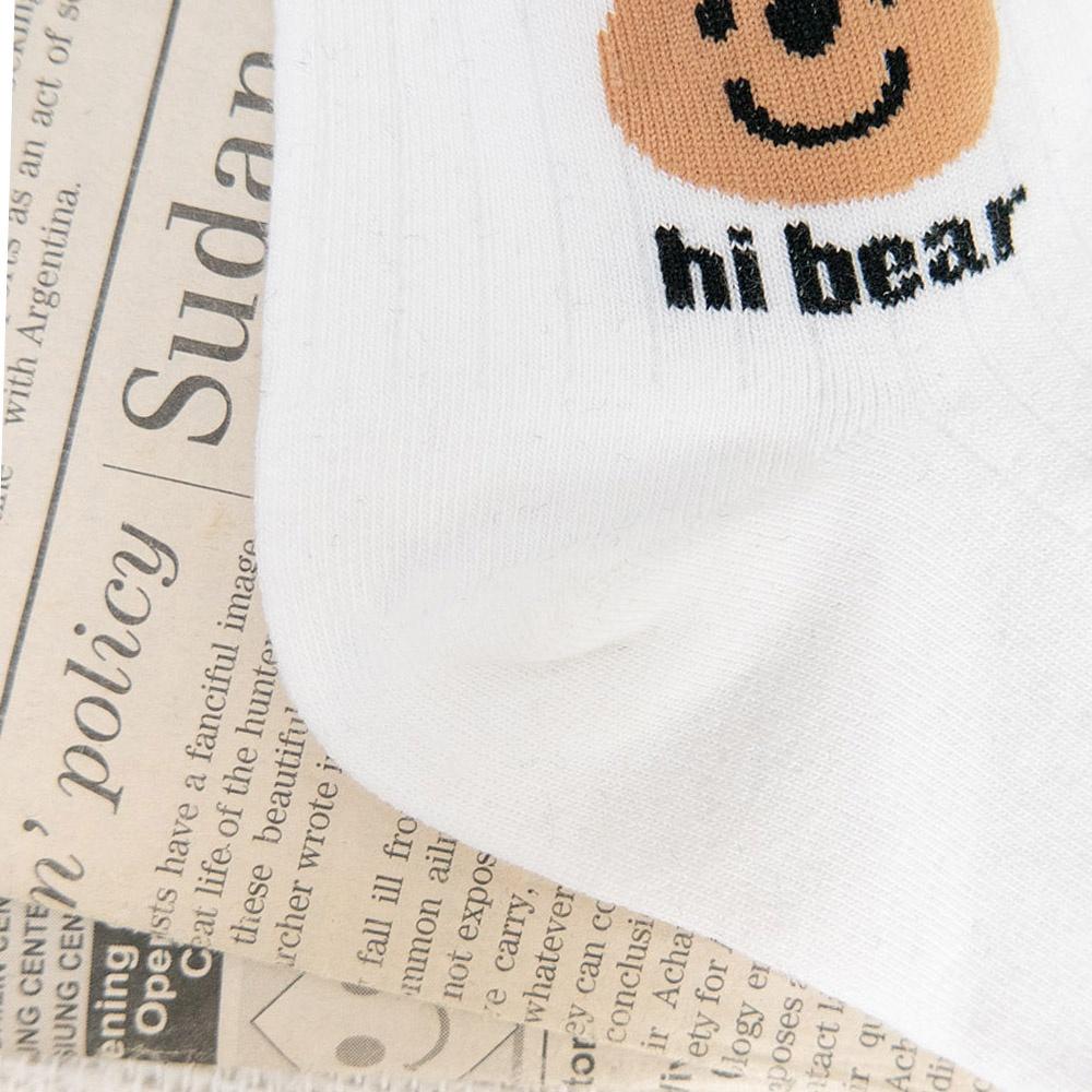 AUHA 韓國襪子 呆萌小熊條紋中短襪 女生襪子 女襪 K1463 可愛 動物 短襪 女襪 純棉 韓妞必備 阿華有事嗎-細節圖7