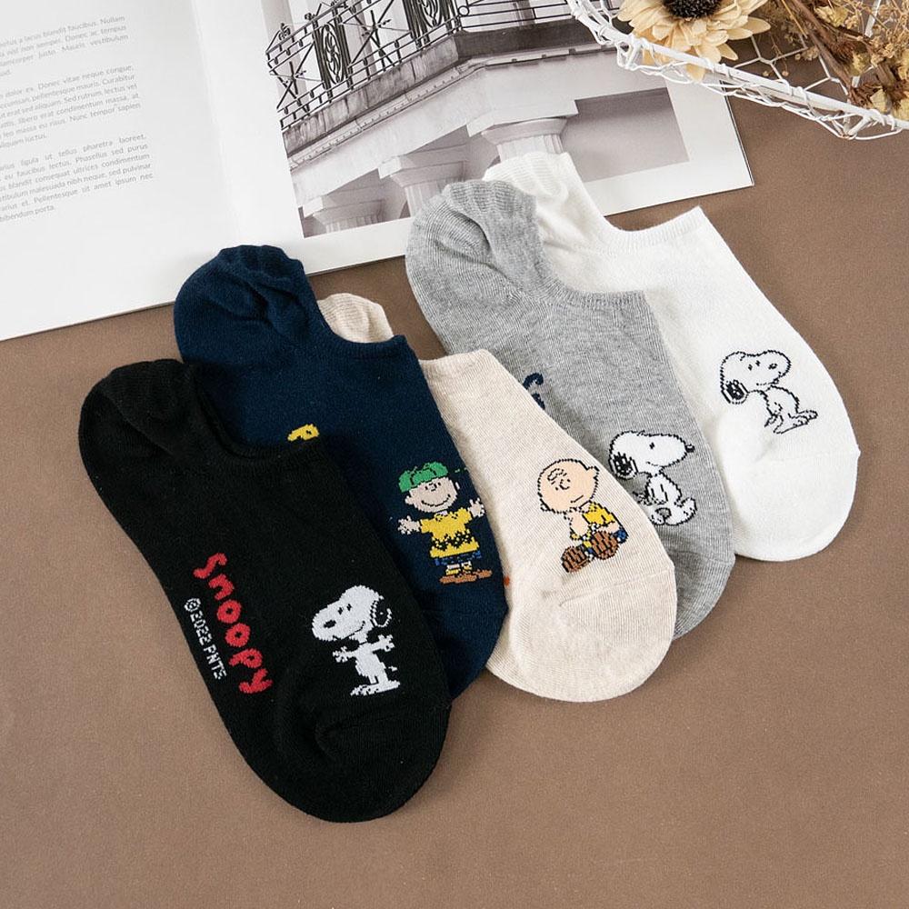 AUHA 韓國襪子 史努比人物小圖船型襪 踝襪 船襪 K1435 史努比 可愛 卡通襪 女襪 百搭純棉襪 阿華有事嗎-細節圖3