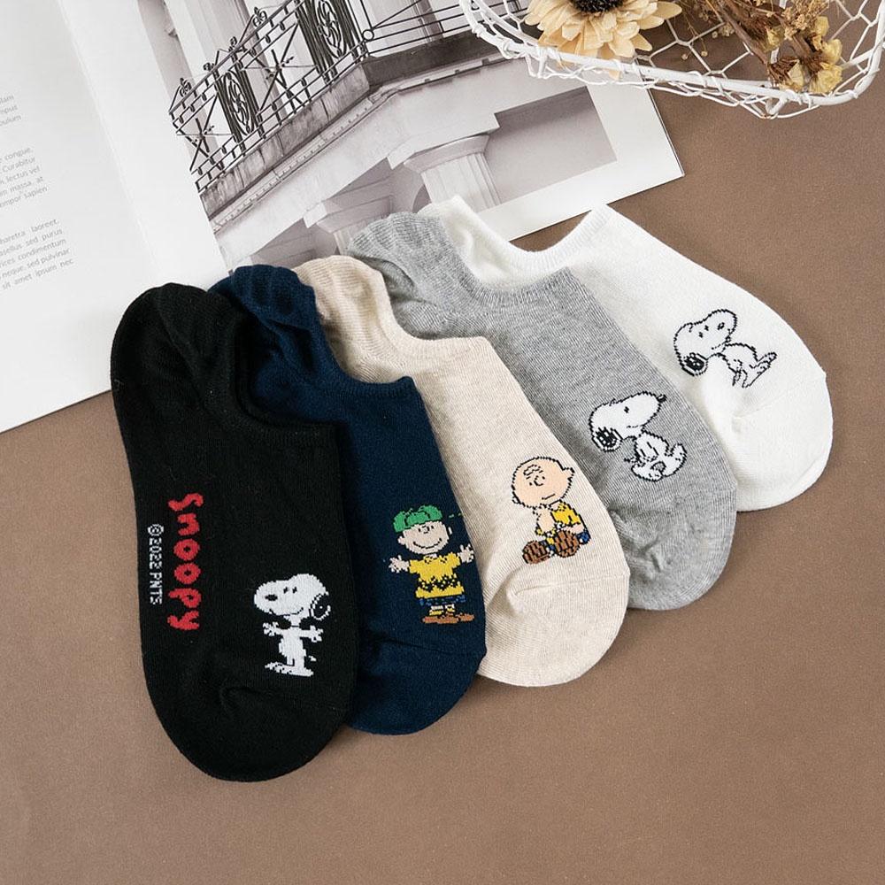 AUHA 韓國襪子 史努比人物小圖船型襪 踝襪 船襪 K1435 史努比 可愛 卡通襪 女襪 百搭純棉襪 阿華有事嗎-細節圖5