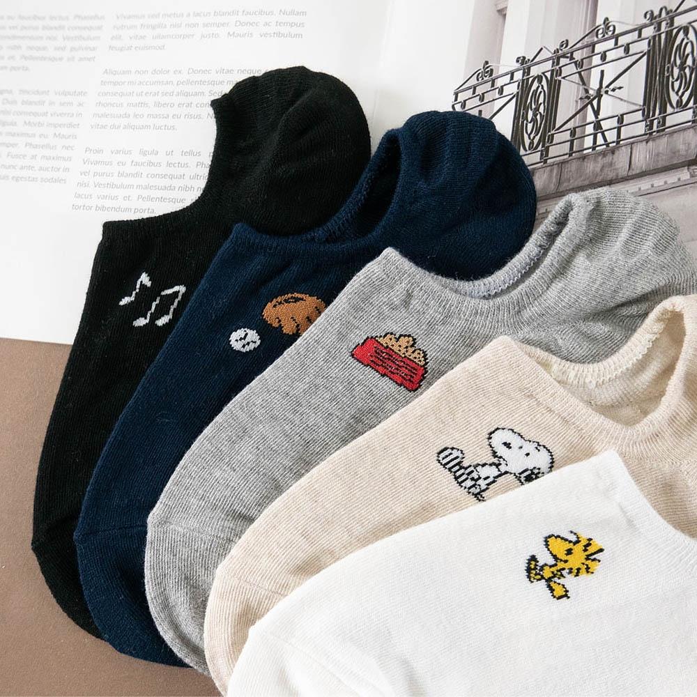 AUHA 韓國襪子 史努比人物小圖船型襪 踝襪 船襪 K1435 史努比 可愛 卡通襪 女襪 百搭純棉襪 阿華有事嗎-細節圖6