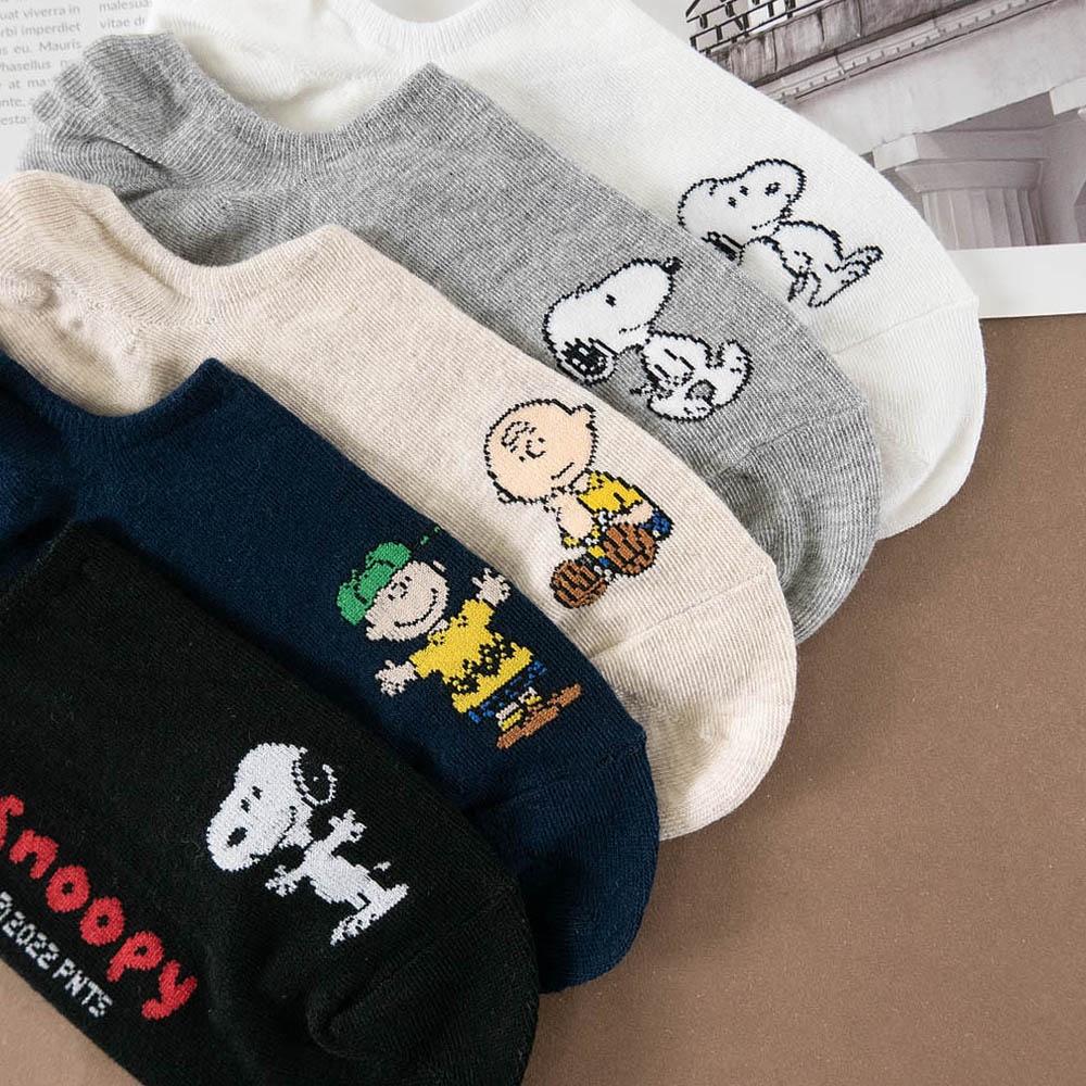 AUHA 韓國襪子 史努比人物小圖船型襪 踝襪 船襪 K1435 史努比 可愛 卡通襪 女襪 百搭純棉襪 阿華有事嗎-細節圖7