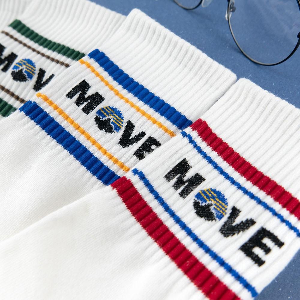 阿華有事嗎AUHA 韓國襪子 MOVEMENT條紋運動男生中筒襪 男襪【K1115】 型男必備 百搭純棉襪-細節圖5