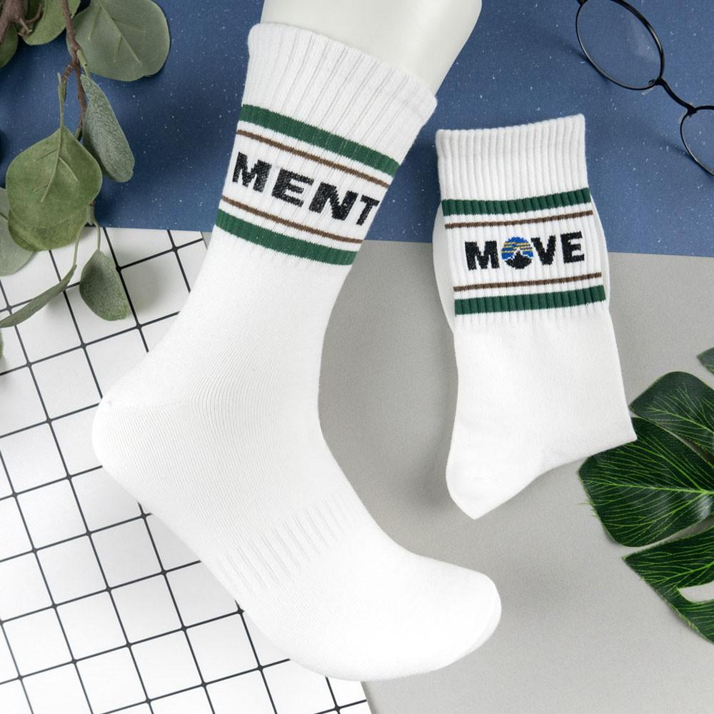 阿華有事嗎AUHA 韓國襪子 MOVEMENT條紋運動男生中筒襪 男襪【K1115】 型男必備 百搭純棉襪-細節圖8