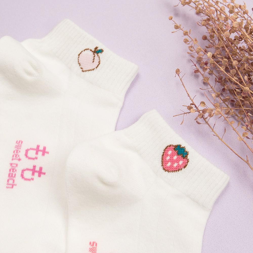 AHUA阿華有事嗎  韓國襪子 水果襪口短襪 K0718 正韓少女襪 韓妞必備卡通襪 百搭純棉襪 素色襪子-細節圖4