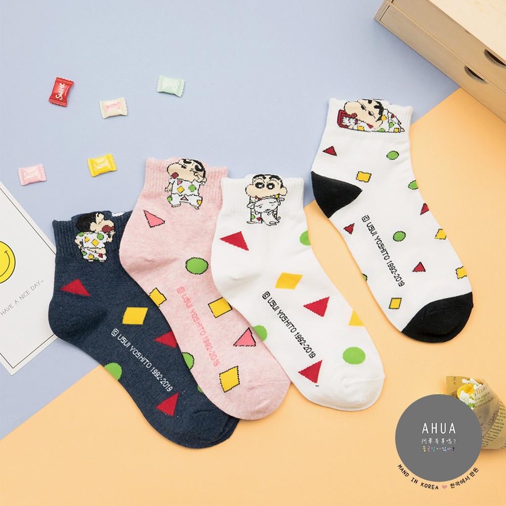 AHUA阿華有事嗎 韓國襪子 蠟筆小新睡衣立體耳朵中短襪 K0673 正韓少女襪 韓妞必備卡通襪 百搭純棉襪-細節圖3