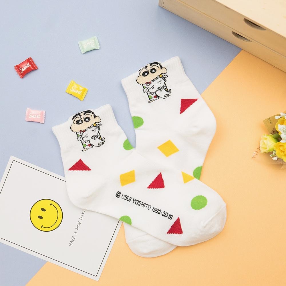 AHUA阿華有事嗎 韓國襪子 蠟筆小新睡衣立體耳朵中短襪 K0673 正韓少女襪 韓妞必備卡通襪 百搭純棉襪-細節圖4