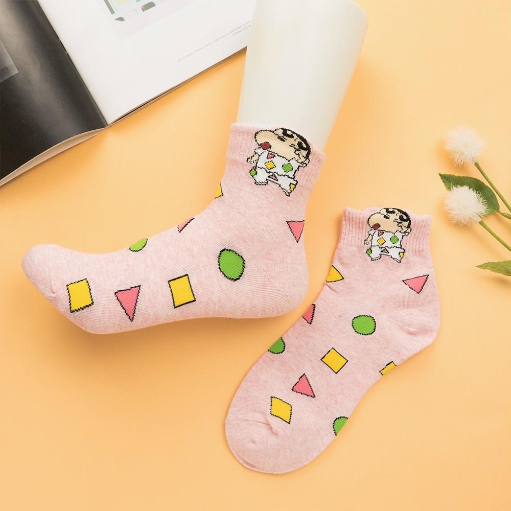 AHUA阿華有事嗎 韓國襪子 蠟筆小新睡衣立體耳朵中短襪 K0673 正韓少女襪 韓妞必備卡通襪 百搭純棉襪-細節圖5