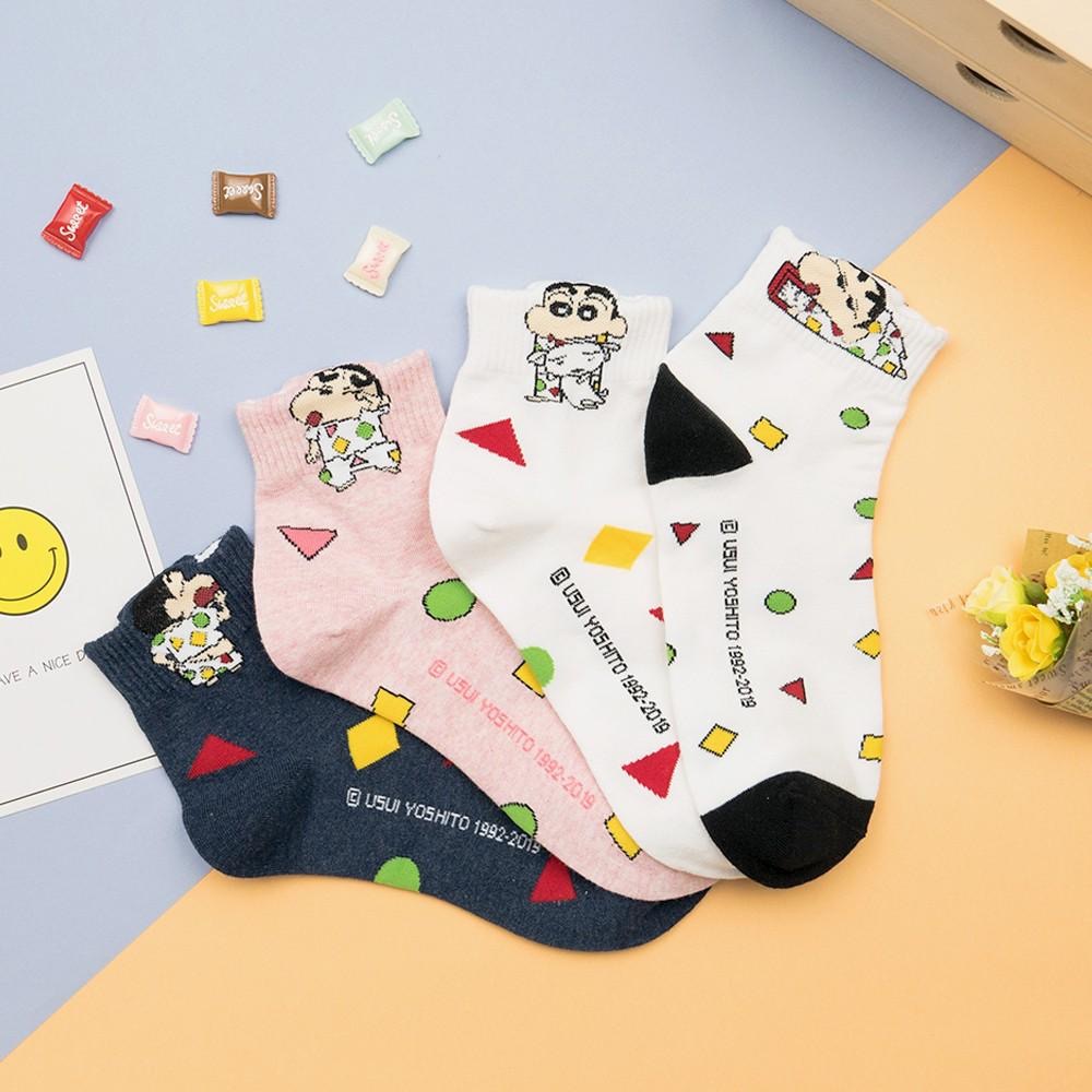 AHUA阿華有事嗎 韓國襪子 蠟筆小新睡衣立體耳朵中短襪 K0673 正韓少女襪 韓妞必備卡通襪 百搭純棉襪-細節圖6