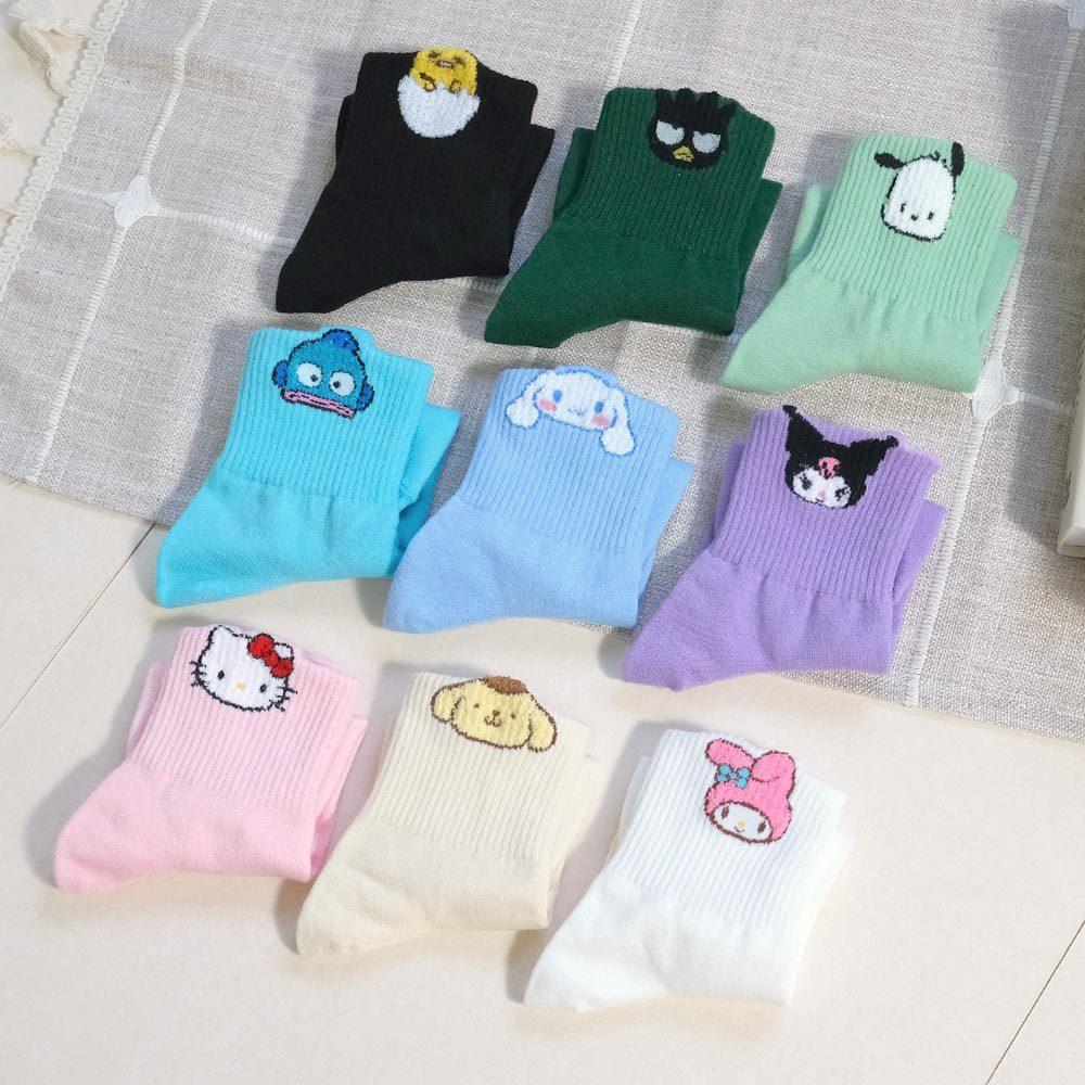 AHUA阿華有事嗎 三麗鷗立體耳朵毛毛卡通中筒襪 女生襪子 襪子推薦 K2258 正韓襪子 百搭純棉襪 韓妞必備 少女襪-細節圖4