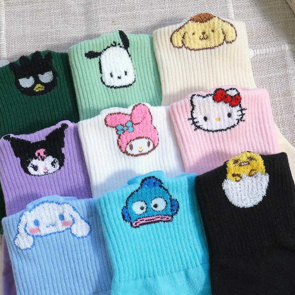 AHUA阿華有事嗎 三麗鷗立體耳朵毛毛卡通中筒襪 女生襪子 襪子推薦 K2258 正韓襪子 百搭純棉襪 韓妞必備 少女襪-細節圖6