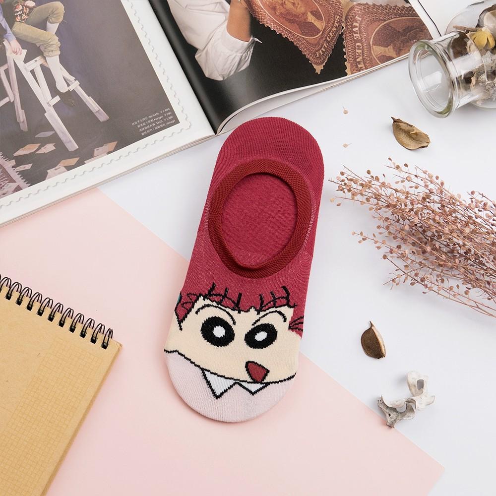 蠟筆小新 AHUA 韓國襪子 全版隱形襪 女生襪子 女襪 正韓襪子 船型襪 船襪 踝襪 純棉襪子 K0596 阿華有事嗎-細節圖9