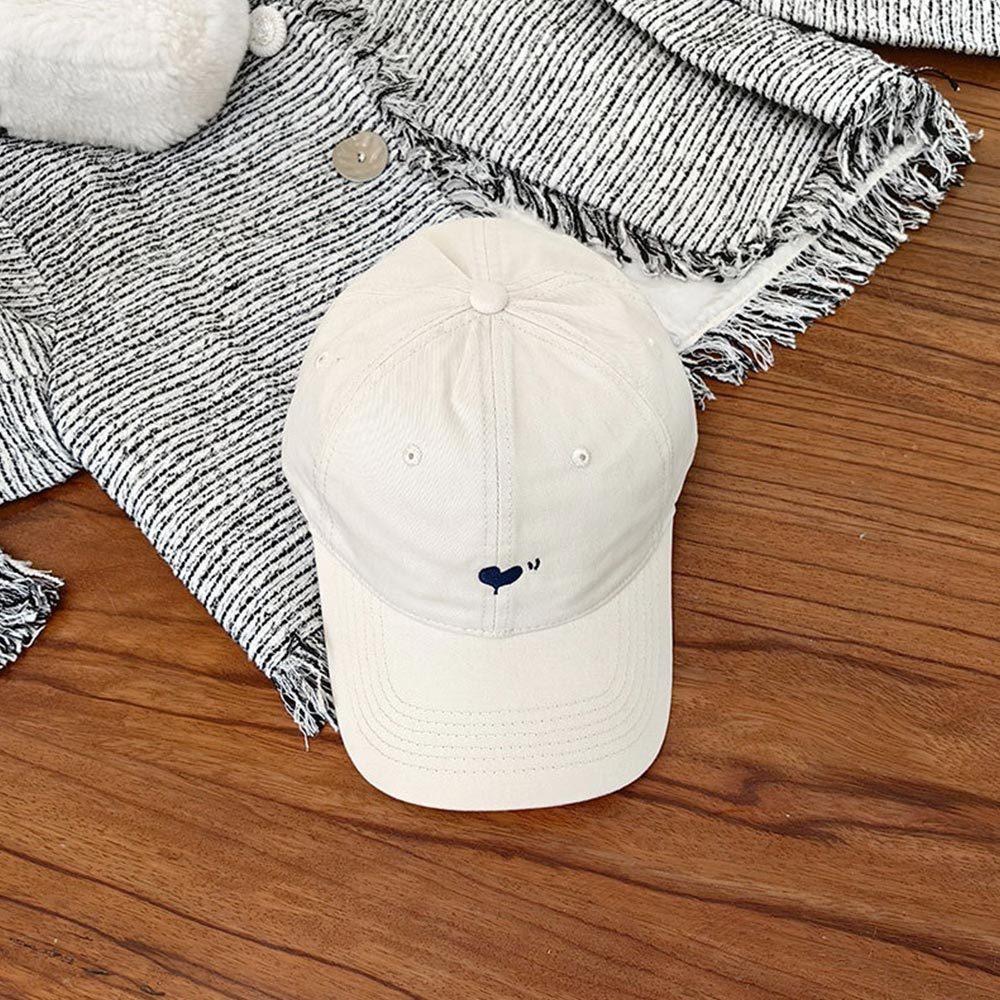 AHUA阿華有事嗎 愛心刺繡純色棒球帽 H0070 簡約 百搭基本款帽子 老帽 遮陽帽 棒球帽-細節圖6