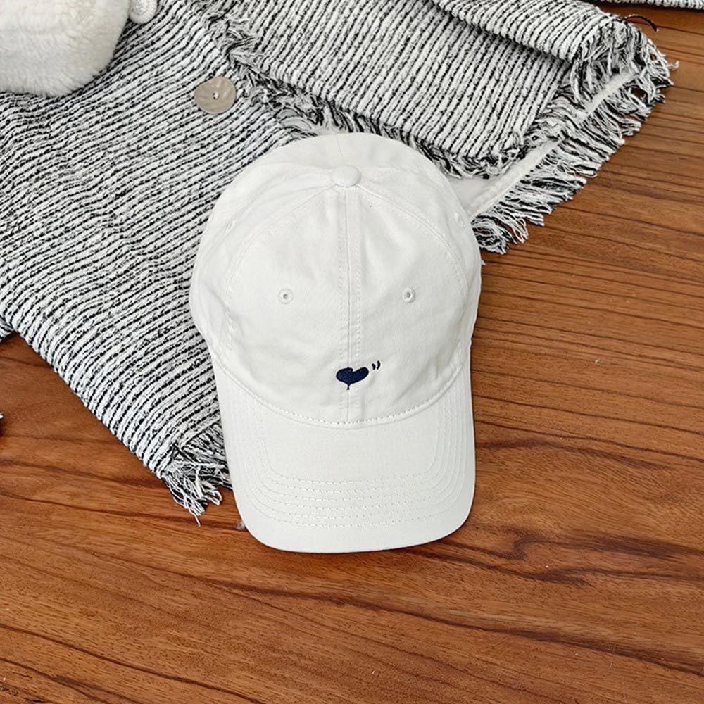 AHUA阿華有事嗎 愛心刺繡純色棒球帽 H0070 簡約 百搭基本款帽子 老帽 遮陽帽 棒球帽-細節圖9
