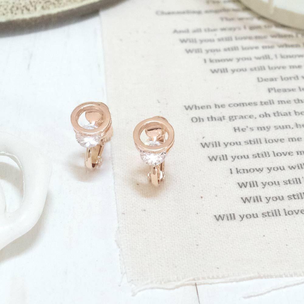 AHUA阿華有事嗎 雙層夾心水鑽耳夾 A0870 正韓 Ins風 時尚 氣質 百搭 耳夾 無耳洞 基本款-細節圖4