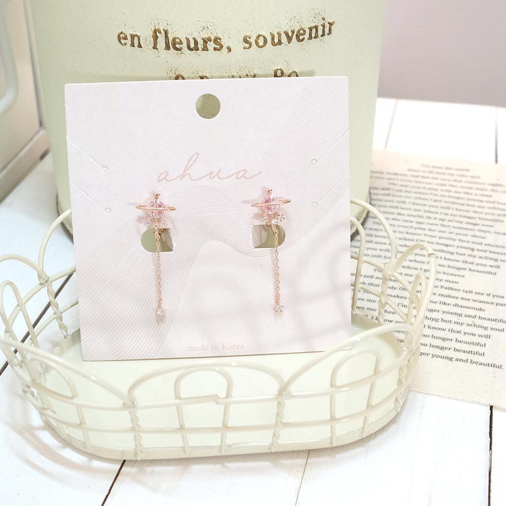 AHUA阿華有事嗎 星球水鑽耳夾 A0867 正韓 Ins風 時尚 氣質 百搭 耳夾 無耳洞 基本款-細節圖2