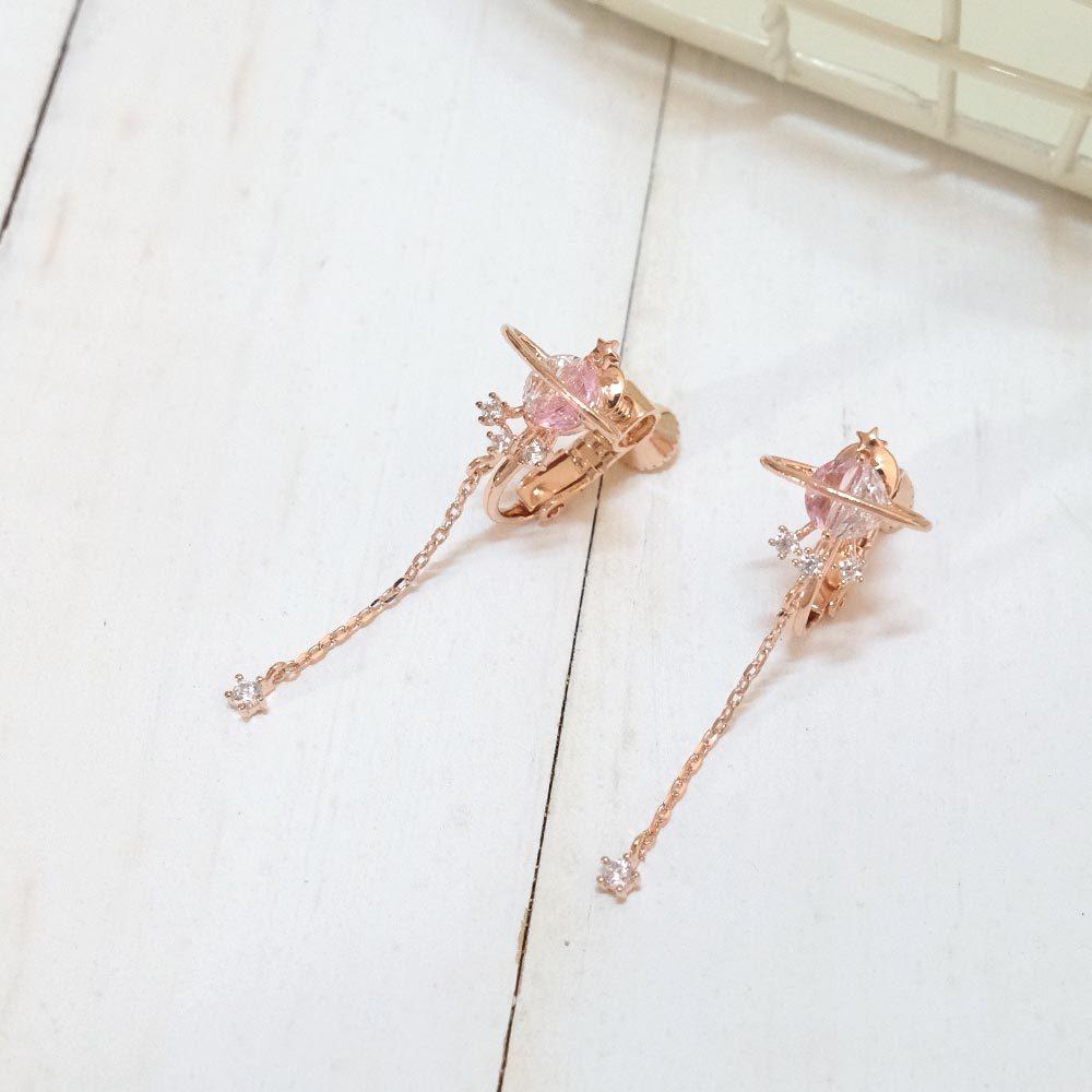 AHUA阿華有事嗎 星球水鑽耳夾 A0867 正韓 Ins風 時尚 氣質 百搭 耳夾 無耳洞 基本款-細節圖5