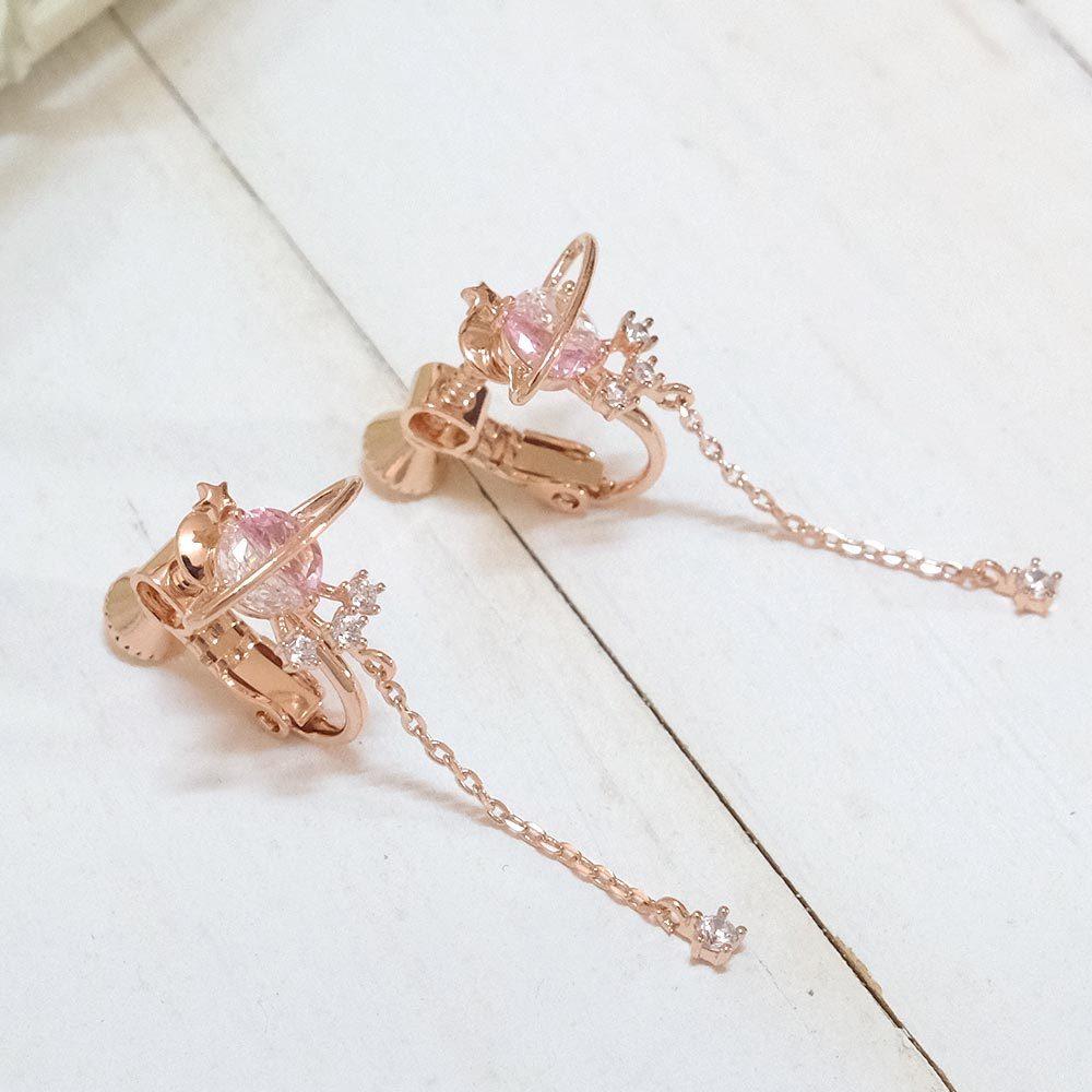 AHUA阿華有事嗎 星球水鑽耳夾 A0867 正韓 Ins風 時尚 氣質 百搭 耳夾 無耳洞 基本款-細節圖7