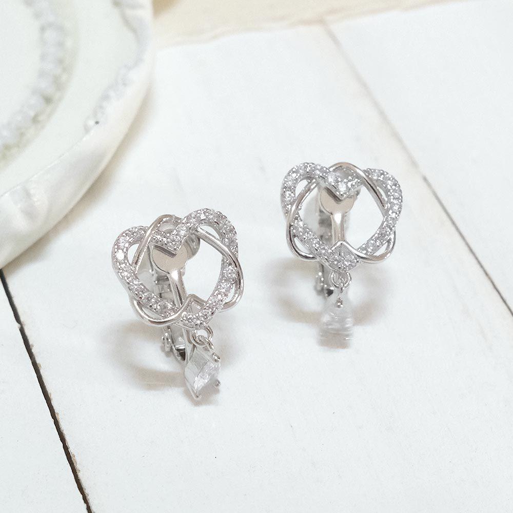 AHUA阿華有事嗎 璀璨顛倒雙層愛心耳夾 A0872 正韓 Ins風 時尚 氣質 百搭 耳夾 無耳洞 基本款-細節圖7